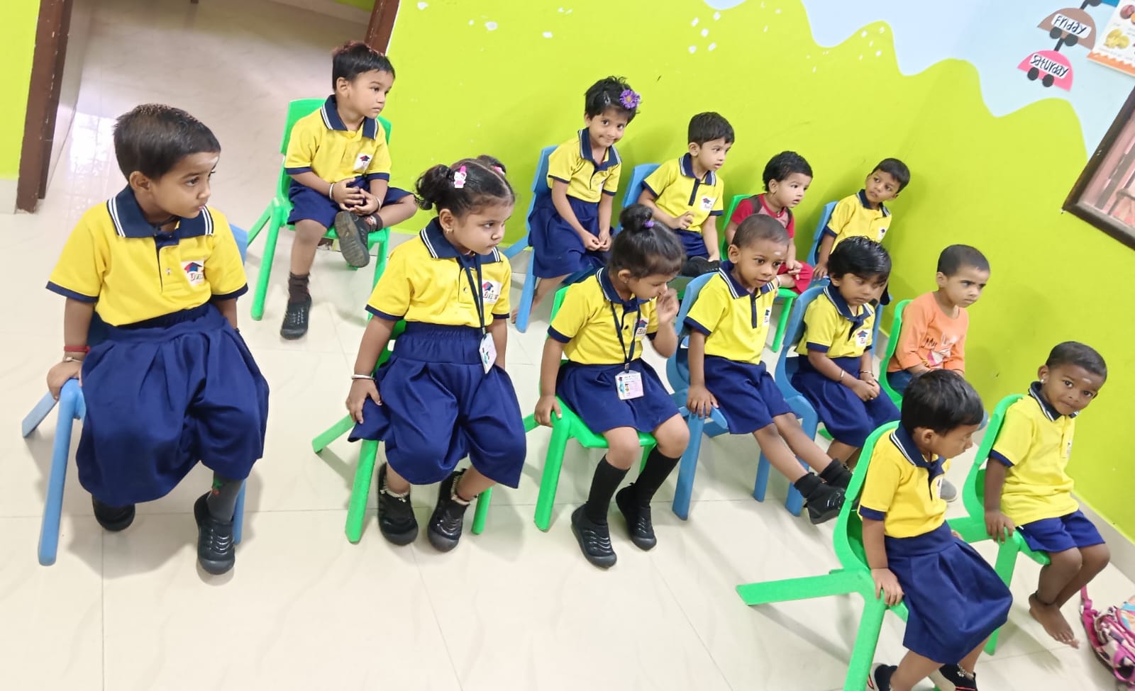 Preschool classroom activity at Uyirmei Academy