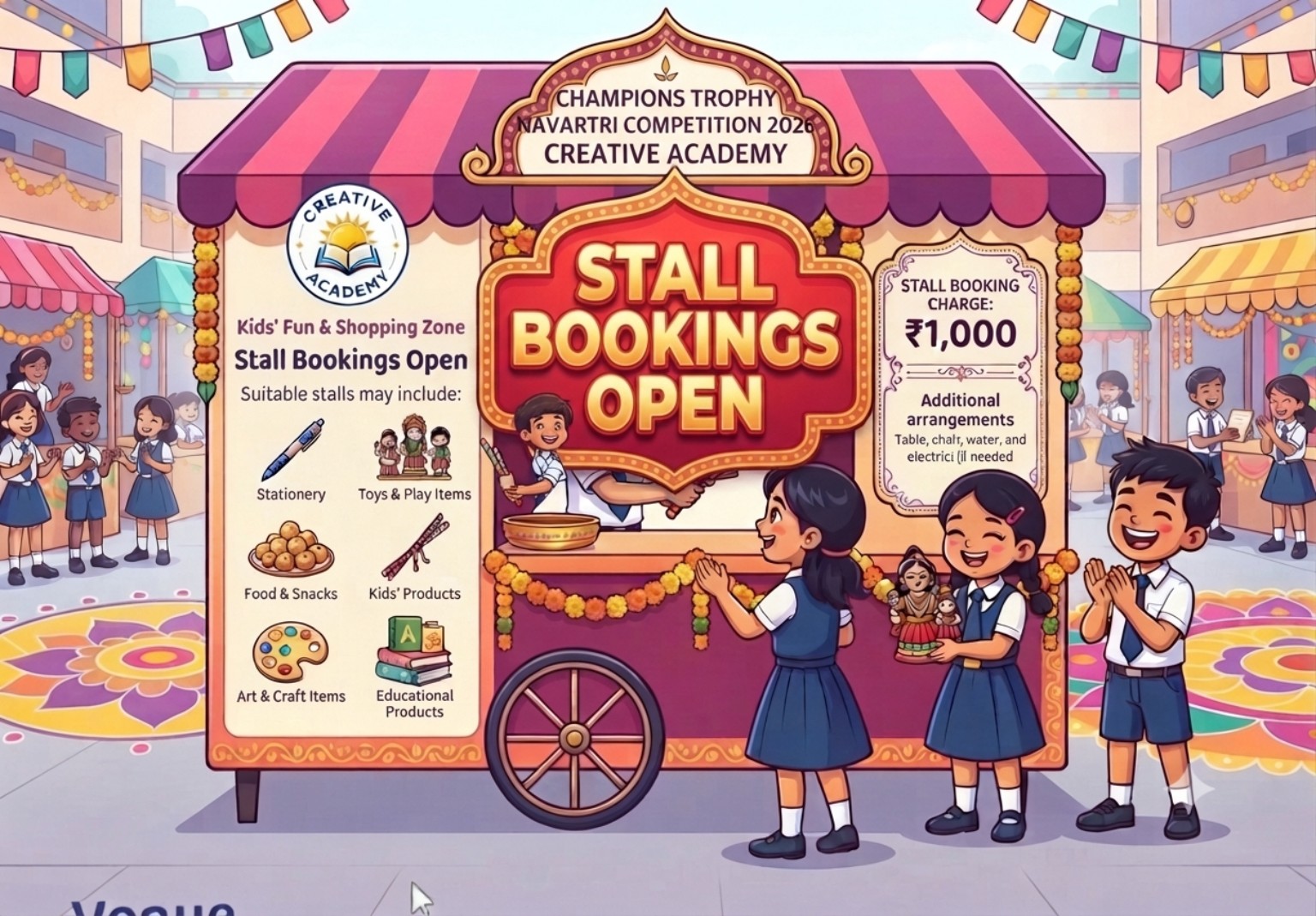 Stall bookings open for Kids Fun and Shopping Zone
